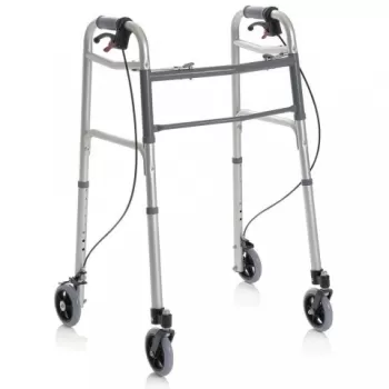 Cadru de mers pliabil cu 4 roti si frana - RP742-1