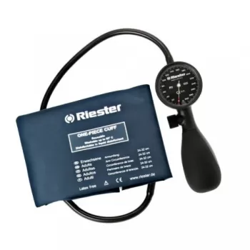 Tensiometru mecanic Riester Shock-Proof®, negru, cu manseta dezinfectabila, marime adulti-1