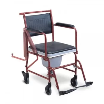 Scaun toaleta cu roti si maner rabatabil in jos - FS692-1