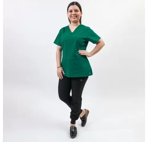 10-Costum-medical-Lotus-Flex--stretch--verde-hunter-negru--CVC-NP1-TS-SP4