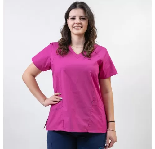 16-Bluza-medicala-Lotus-Flex--stretch--fucsia--CVC-NP4