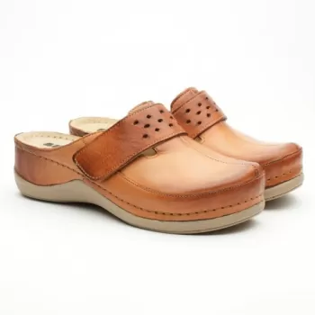 Saboti medicali, de dama, din piele, maro, Leon 902-1