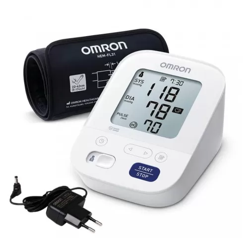 9-Tensiometru-electronic-de-brat-Omron-M3-Comfort--cu-adaptor-priza-inclus