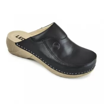 Saboti medicali Leon 3100, de dama, din piele, negru-1