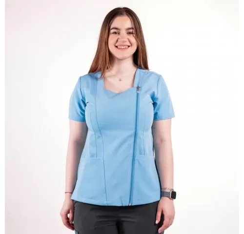 17-Bluza-medicala-Lotus-Flex--stretch--albastru-ciel--TRS-NP11