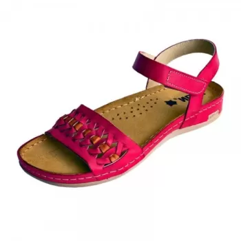 Sandale dama, de vara, din piele, Leon 964, ciclam-1