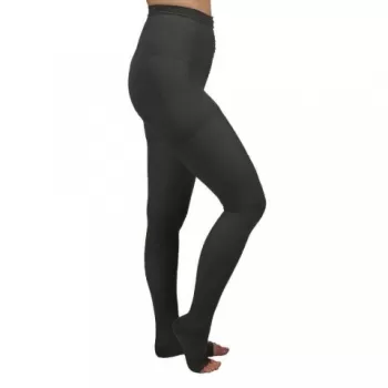 Ciorapi medicali cu chilot, cu varf deschis, 30-40 mmHg, negru - ARS06-1