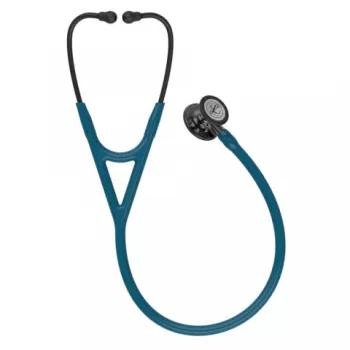 Stetoscop 3M™ Littmann® Cardiology IV, Turcoaz inchis/negru, capsula fumurie (Caribbean Blue/Black/Mirror/High-Polish Smoke)-1
