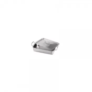 Cutie sterilizare din inox cu maner si capac-1