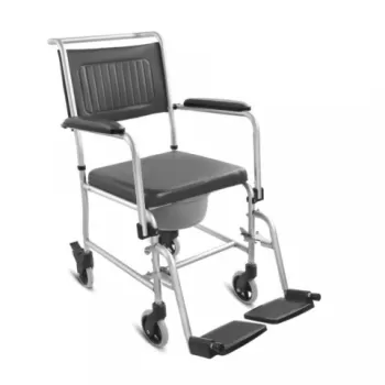 Scaun toaleta din aluminiu, cu 4 roti si frana - FS692L-1