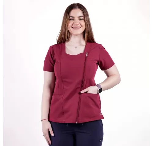 10-Bluza-medicala-Lotus-Flex--stretch--visiniu--TRS-NP11