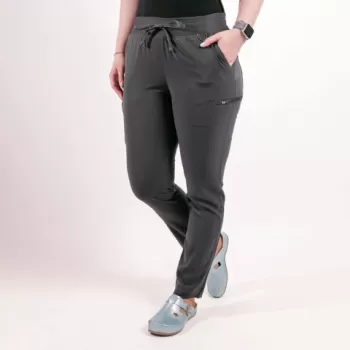 Pantaloni medicali Lotus Flex, stretch, cu snur, gri, TS-SP3-1