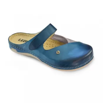 Saboti medicali, de dama, din piele, bleumarin, Leon 953-1