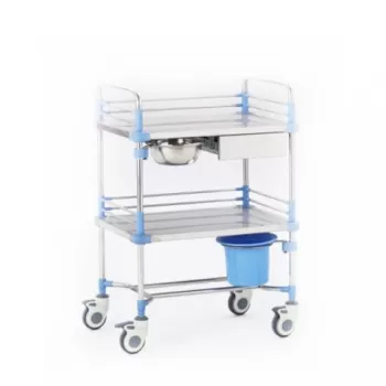 Carucior din inox, pentru tratamente - NEOF17-1