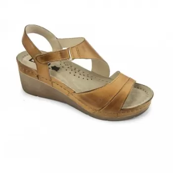 Sandale dama, de vara, din piele, Leon 1021, maro-1