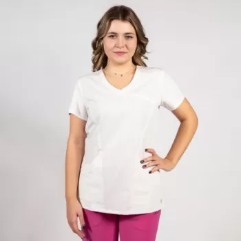 Bluza medicala Lotus Flex, stretch, alb, TRS-NP13-1