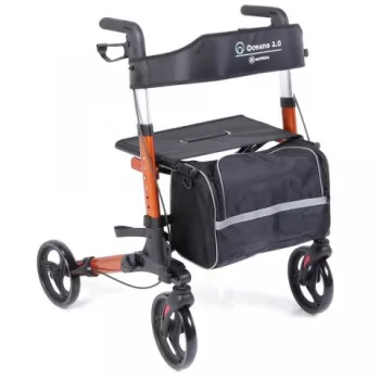 Rolator pliabil cu cadru din aluminiu vopsit, culoare portocaliu - RP545A OCEANO 2.0-2