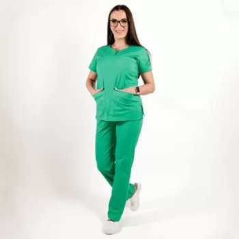 Costum medical Lotus Flex, stretch, verde chirurgical deschis, CVC-NP3 CVC-SP2-1