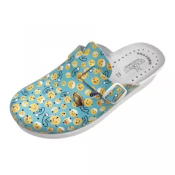 Saboti medicali din piele, cu imprimeu Fantasia 45 - Goldenfit 708/L-1