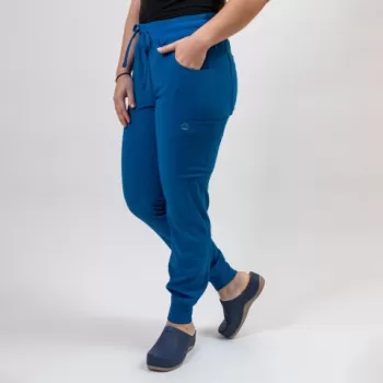 Pantaloni medicali Lotus Flex, stretch, cu snur, albastru royal, TS-SP4-1