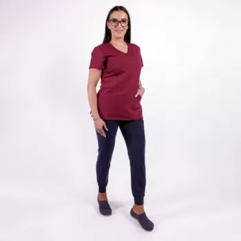 Costum medical Lotus Flex, stretch, visiniu/bleumarin, TRS-NP13 TS-SP4-1