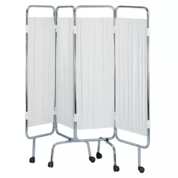 Paravan cu patru segmente pe cadru din otel cromat - M600826-1