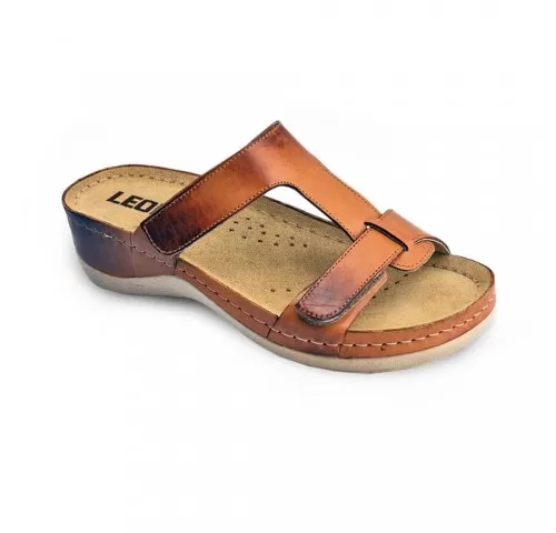 14-Saboti-dama--din-piele--de-vara--Leon-914--maro