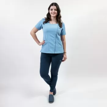 Costum medical Lotus Flex, stretch, albastru ciel/bleumarin, TRS-NP11 TRS-SP4-V3-1