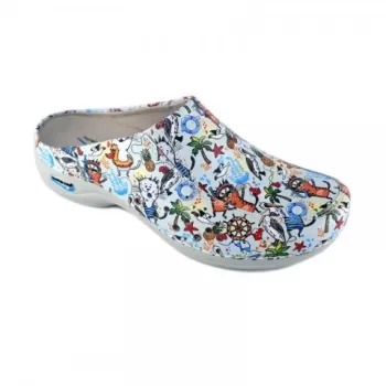 Saboti medicali din piele naturala, lavabili, Nursingcare Wash'Go Berlin, Cartoons-1