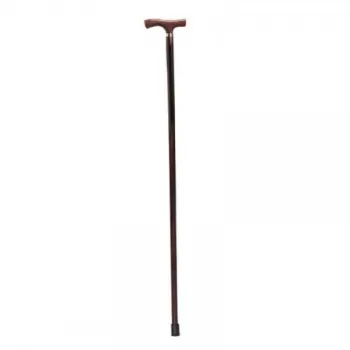 Baston din lemn pentru femei, inel cromat, maner lemn - RP141-1