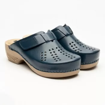 Saboti medicali Leon 161, de dama, din piele, bleumarin-1