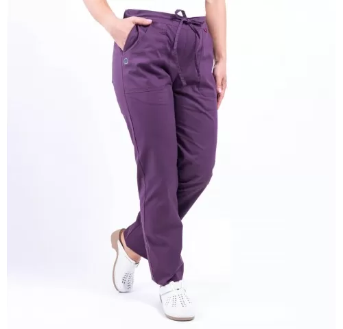 24-Pantaloni-medicali-Lotus-Flex--stretch--cu-elastic-si-snur--visiniu--CVC-SP2