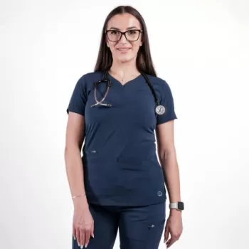 Bluza medicala Lotus Flex, stretch, bleumarin, TS-NP10-1