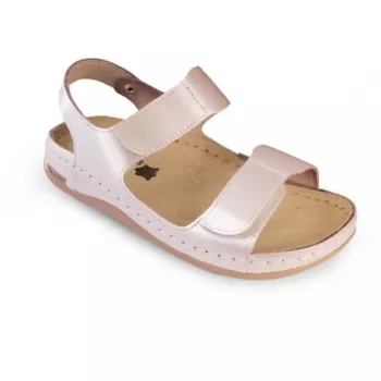 Sandale dama, de vara, din piele, Leon 803, roz perlat-1