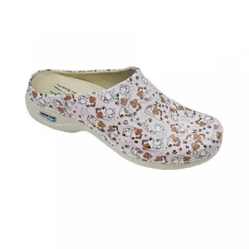 Saboti medicali din piele naturala, lavabili, Nursingcare Wash'Go Berlin, Dogs-1