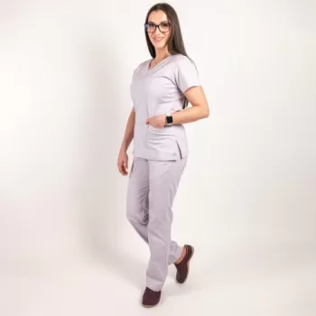 Costum medical Lotus Flex, stretch, mov deschis, CVC-NP4 CVC-SP2-1