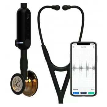 Stetoscop electronic 3M™ Littmann® CORE Digital, Negru, capsula cupru (Black/High-Polish Copper)-1