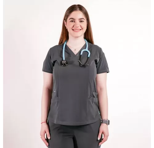 Bluza medicala Lotus Flex, stretch, gri, TS-NP7-1