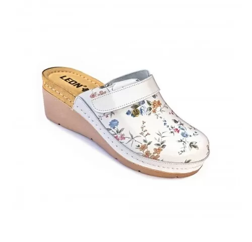 9-Saboti-ortopedici-dama--din-piele--Leon-1003--alb-cu-flori