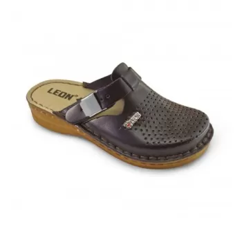 Saboti medicali, de dama, din piele, maro, Leon V260-1