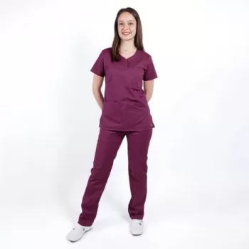 Costum medical Lotus Flex, stretch, wine, CVC-NP3 CVC-SP2-1