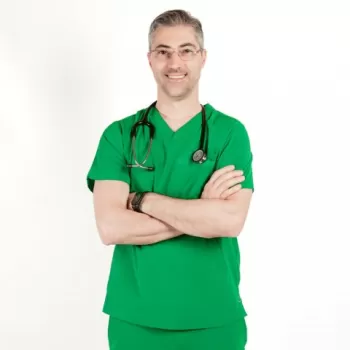 Bluza medicala Lotus Flex, stretch, verde chirurgical inchis, TS-NP9-1