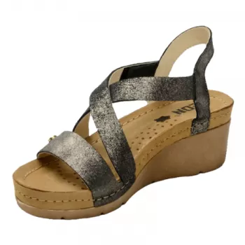 Sandale dama, din piele, de vara, Leon 1005, negru-1