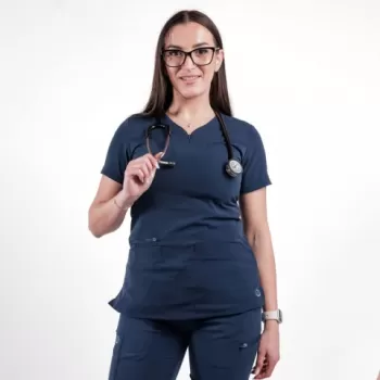 Costum medical Lotus Flex, stretch, bleumarin, TS-NP10 TS-SP3-1