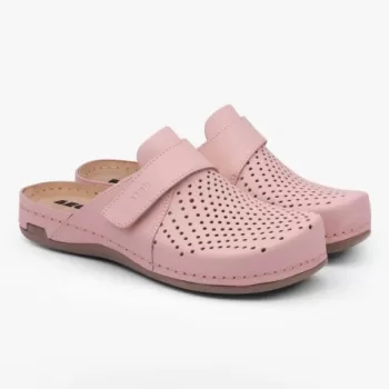 Saboti medicali Leon 970 Bakkar, de dama, din piele, roz mat-1