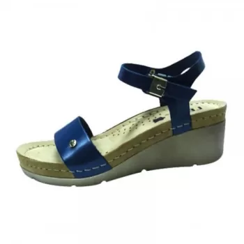 Sandale dama, de vara, din piele, Leon 1015, albastru-1