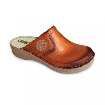 Saboti medicali, de dama, din piele, maro, Leon 360-1