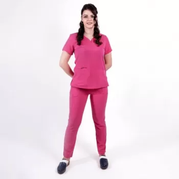 Costum medical Lotus Flex, stretch, fucsia orhidee, TS-NP10 TS-SP3-1