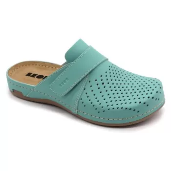 Saboti medicali Leon 970 Bakkar, de dama, din piele, turcoaz mat-1