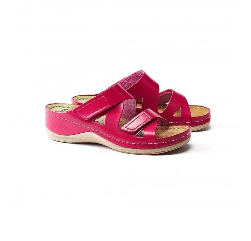 20-Saboti-dama--de-vara--din-piele--inchidere-cu-scai--Leon-906--ciclam